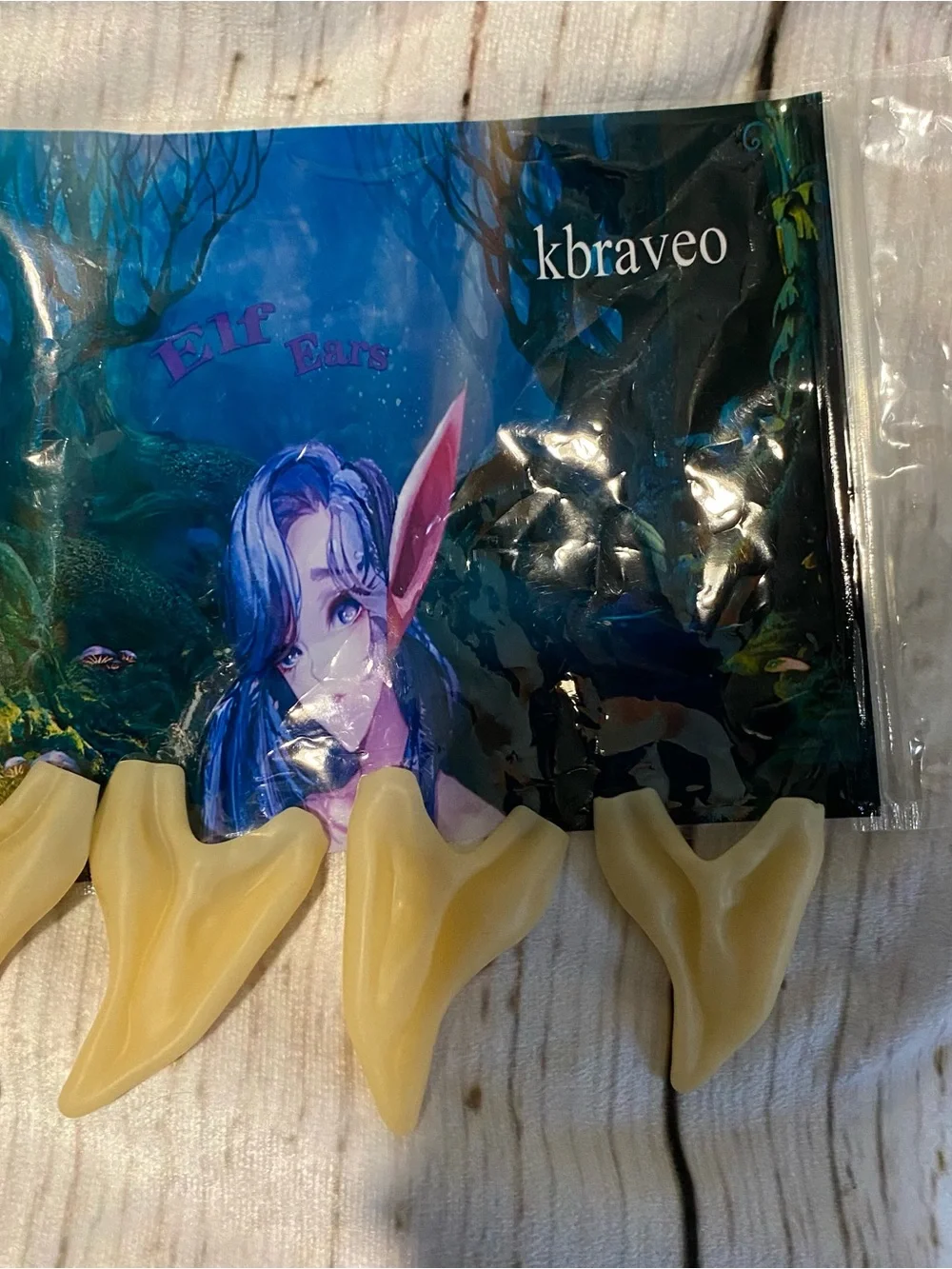 Kbraveo Fairy Goblin Pixie Latex Ears Pointy 2 Pairs Cosplay Costume Halloween
